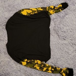 Camo long sleeve crop top
